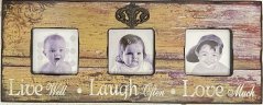 Dřevěný fotorámeček Live-Laugh-Love