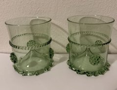 Historické sklo - Číše s malinami