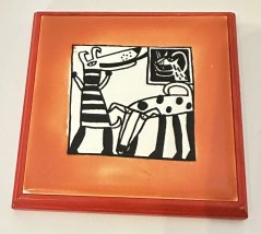 Porcelánová podložka Pejsci