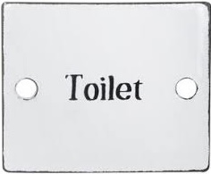 Smaltovaná cedulka Toilet