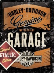 Plechová cedule Harley Davidson Genuine metallic