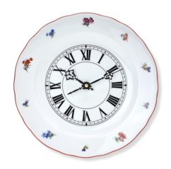 Porcelánové hodiny Házenka římské číslice
