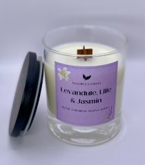 Sójová svíčka - Levandule, Lilie & Jasmín