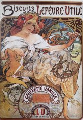 Maxi obraz na zeď Alfons Mucha Biscuits Lefévre-Utile