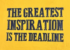 Pánské tričko s potiskem The Greatest Inspiration is The Deadline