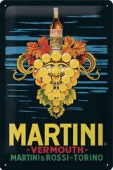 Plechová cedule Martini - Vermouth