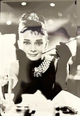 Plechová cedule  Audrey Hepburn