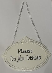 Plechová cedulka na dveře Please do not Disturb - Nerušit