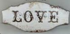 Dřevěná cedule Love