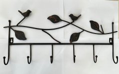 Kovový věšák Ptáčci