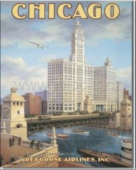 Plechová cedule Chicago