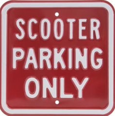 Plechová cedule Scooter parking only