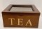 Dřevěná krabička na čaj se sklem Tea M