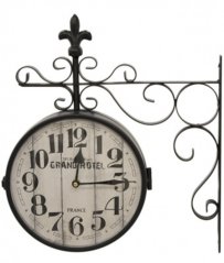 Kovové nádražní hodiny Grand hotel