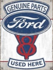 Plechová cedule auto Ford used here