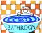 Smaltovaná cedulka Bathroom s kočkou