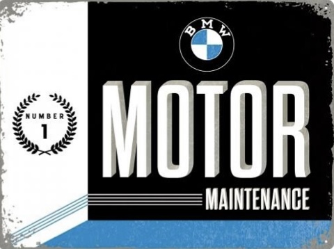 Plechová cedule BMW Motor Maintenance