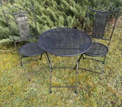 Kovový zahradní nábytek Simple černý