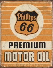 Plechová cedule Phillips 66 premium motor oil