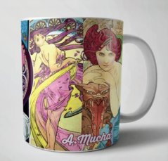 Keramický hrnek Alfons Mucha Vlasy