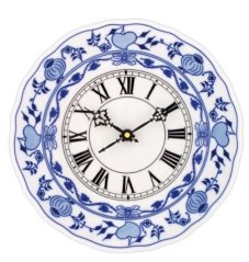Porcelánové hodiny Cibulák bez krabice