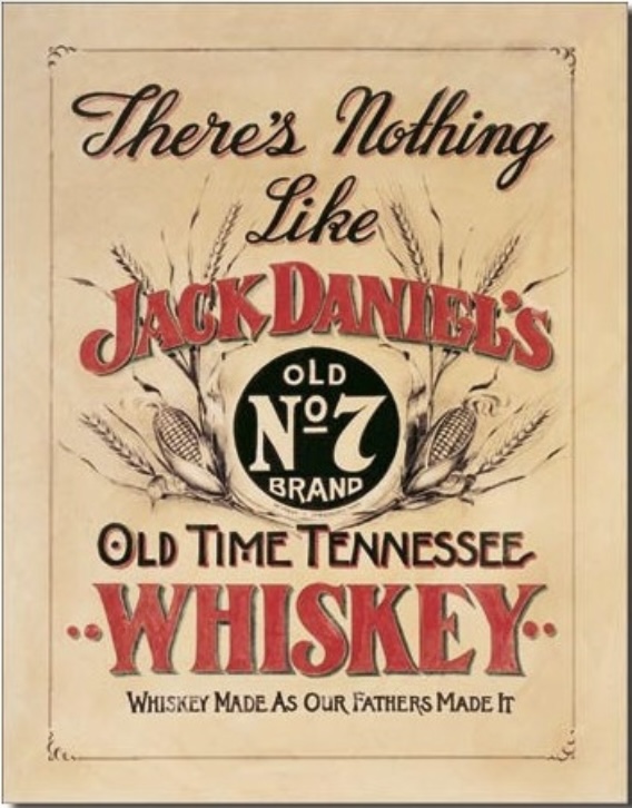 Plechová cedule Jack Daniel's Old time Tennessee Whiskey