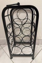 Kovový stojan na víno - 7 láhví