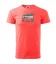 Pánské tričko s potiskem - Vitruvian - Barva: Korálová, Velikost: M