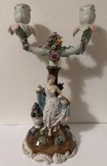 Porcelánový svícen Rokoko