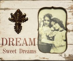 Dřevěný fotorámeček Dream sweet dreams