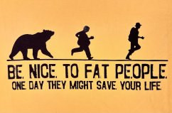 Pánské tričko s potiskem BE NICE TO FAT  PEOPLE 2XL
