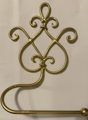 Kovový držák na toaletní papír zlatý Old time