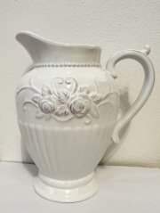 Keramický džbán bílý Růže
