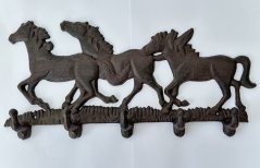 Litinový věšák Koně