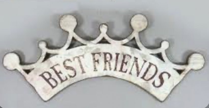 Dřevěná cedule Best Friend koruna