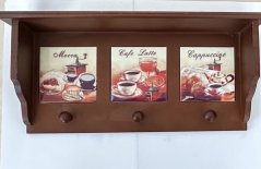 Dřevěný věšák Cafe Latte