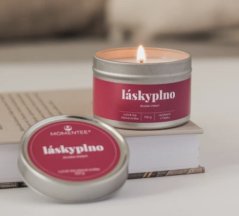 Sójová svíčka Láskyplno - Divoká třešeň v plechovce