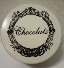 Plechová dóza - plechovka na bonbóny Chocolats