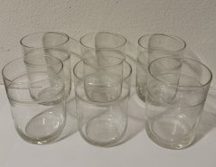 Skleničky s pískovanou linkou Art Deco 6ks