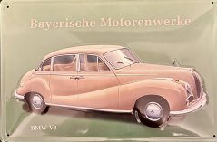 Plechová cedule BMW V8
