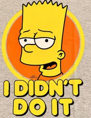 Pánské tričko s potiskem The Simpsons Bart I DIN'T DO IT