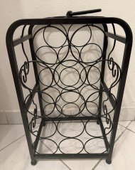 Kovový stojan na víno - 14 láhví