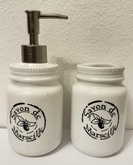 Porcelánová sada do koupelny Savon de Marseille