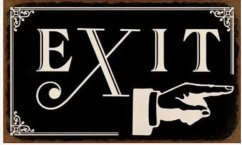 Plechová retro cedule Exit šipka v pravo