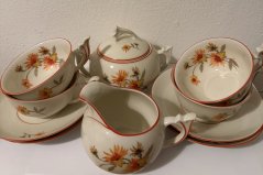 Starožitná porcelánová sada Měsíček Art Deco