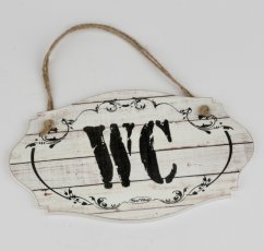 Dřevěná tabulka WC