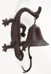 Litinový  zvonek Ještěrka