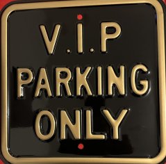 Plechová cedule Vip parking only