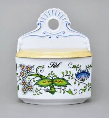 Porcelánová slánka Cibulák barevný s textem Sůl