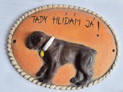 Keramická cedulka Tady hlídám já - Boxer